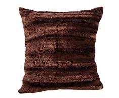 Nunubee Weiches Plüsch Kissenbezüge Dekor Kissenbezug für Haus Sofa Auto Kissenhülle 45*45cm/17.72*17.72inch, Braun