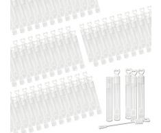 Kleenes Traumhandel 96x Seifenblasen - Wedding Bubbles mit Herzgriff für Hochzeiten - 4x24er Pack - befüllt - gefüllt