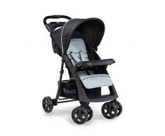Hauck Shopper Neo II Buggy bis 25 kg mit Liegefunktion ab Geburt, klein zusammenfaltbar, Einhand-Faltmechanismus, leicht, 2 Getränkehalter, großer Korb, Caviar Silber/Grau
