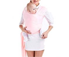 Tragetuch Baby elastisch für Neugeborene und Kleinkinder, Babytragetuch Kindertragetuch Baby Bauchtrage Sling Tragetuch für Baby Neugeborene Innerhalb 16 KG von VOARGE (rosa)
