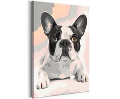 murando - Malen nach Zahlen Hund Bulldog 40x60 cm Malset mit Holzrahmen auf Leinwand für Erwachsene Kinder Gemälde Handgemalt Kit DIY Geschenk Dekoration n-A-0195-d-a