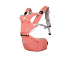 SONARIN Front Premium Hipseat Babytrage, Multifunktional, Ergonomisch, 100% Baumwolle, Schmetterlingsdrehschnalle, 6 Tragende Positionen,Angepasst an Ihr Kind wachsende,Ideal Geschenk(Rosa)