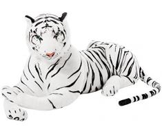 BRUBAKER Tiger weiß 110 cm Stofftier Plüschtier