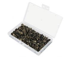 Polster Tacks 11 von 16 mm Sofa Foam Nail Antike Thumbtack Push Pin für Möbel Dekoration Indoor kreative Pflaume Nagel Puppe HausDIY Dekoration Geschenk Machen Zubehör Tack （Bronze 200PCS)