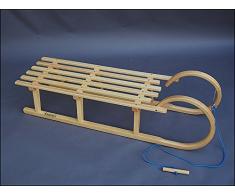 Best For Kids Hörnerrodel 120 cm mit Zugleine Rodelschlitten Davoser aus Holz bis 200 kg belastbar