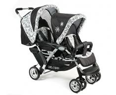 CHIC 4 BABY Geschwisterwagen Duo inkl. Babytragetasche und Regenhaube, Flowers
