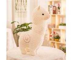 GLITZFAS Alpaka Stofftier Plüschtier, süße weiche Kuscheltier plüsch Pferd Spielzeug (Weiß,28 cm)