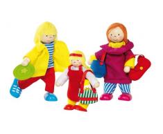 Goki 51702 - Biegepuppen Urlauberfamilie