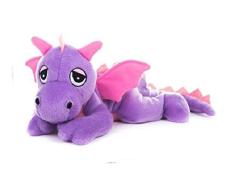 Habibi Plush Wärme Stofftier Drache lila - mikrowellengeeignet