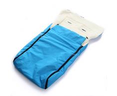 Fußsack Kinder Winterfußsack Kinderfußsack 90cm für Kinderwagen Autositz Buggy Schlitten (Blau)