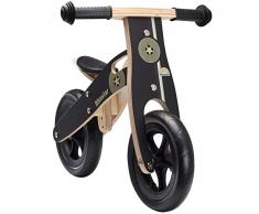 BIKESTAR Kinderlaufrad Lauflernrad Kinderrad für Jungen und Mädchen ab 2-3 Jahre | 10 Zoll Kinder Laufrad Holz | Schwarz