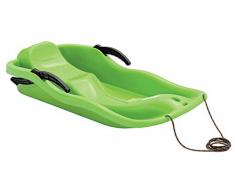 Bob Schlitten Rodel Schneegleiter Bremsen Rodel Kunststoff Zugseil 3 Farben (Grün)