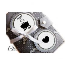 Mutterpasshülle Babywiege Mutterpass Hülle Baby grau Punkte