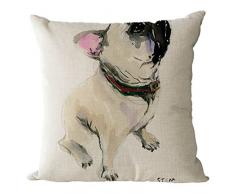 Nunubee Kreative Kissenbezüge 45 x 45 cm Leinen Zierkissenbezüge Dekorative Kissenbezug Dekokissen Sofakissen Lendenkissen Wurfkissenbezug Kissenhülle, Modell 18