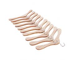 MagiDeal 10 Stück Mini Holz & Metall Kleiderhaken Kleiderbügel für 1: 3 männliche BJD Puppenhaus Zubehör - 15 x 8 cm