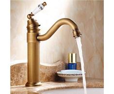Burable Antique Taps Vollkupfer Heiße und kalte Töpfe Blaue und weiße Porzellanpuppen Stage Retro Single Hole Kann gedreht werden