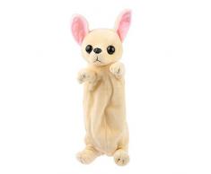 Suneast Cartoon Plüsch Hund Federmäppchen Niedlichen Mäppchen Single Fach Federtasche mit Reißverschlüss und Schnalle Stifte Etui Kosmetiktasche für Schule Büro Schulbedarf - Stil 1