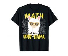 COOL MATH NO PROB-LLAMA LAMA ALPACA ZURÜCK ZUR SCHULE KREIDE T-Shirt