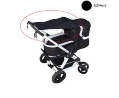 Smart-Planet hochwertiges Sonnensegel/Sonnenschutz universal passend für alle gängigen Kinderwagen und Sportwagen - UV-Schutz 50+ - Farbe: schwarz - Hochwertiger Sonnenschutz