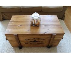 Holzkiste shabby chic Frachtkiste vintage Truhe Transportkiste Couchtisch braun