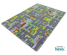 HEVO Stadt Mix Strassen Spielteppich | Kinderteppich 145x200 cm