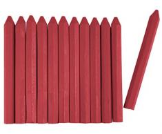 Connex Signierkreide rot - Ø 11 x 120 mm - Praktisches Set mit 12 Stück - Für Holz, Beton, Eisen, Textilien & Co. - Wetterfest & lichtecht - Sechskantform / Markierkreide / Forstkreide / COXT780562