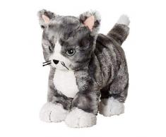 IKEA LILLEPLUTT - Stofftier, Katze, grau, weiß - 21 cm
