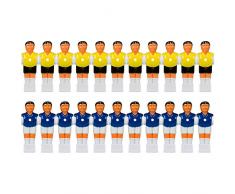 Maxstore 22x Tischfußball Figuren für 5/8 Zoll BZW. 15,9 mm Stangen, für VOLLSTANGEN + HOHLSTANGEN, inkl. Schrauben- und Mutternsatz, Tischkicker Kicker
