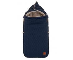 Kaiser 6567022 Kinderwagen Fußsack Knitty - Knit Design super soft, navy, blau