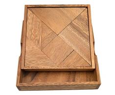 ROMBOL Tangram, das älteste Legespiel der Welt, Holz, Legespiel, Holzspiel, Denkspiel, Knobelspiel, Geduldspiel aus Holz