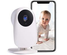 Nooie Babyphone mit Kamera und 2-Wege Audio 2.4G WLAN Kamera 1080P Kompatibel mit Alexa Überwachungskameras Bewegungserkennung mit Nachtsicht und Cloud Service