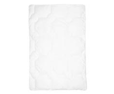 Zollner Kinder Bettdecke, 100x135 cm, Mikrofaser, waschbar, ÖkoTex, weiß