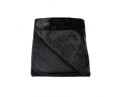 Amago Wohn- und Kuscheldecke, Cashmere-Feeling, Schwarz, 220 x 240 cm, 40024-94-2040