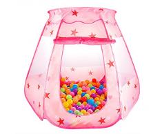 SKL Kinder Spielzelt Princess Pop Up Zelt Kinderspielzelt Bällebad Pop Up Spielzelt für Kinder Baby für drinnen oder draußen
