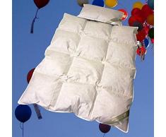 Hofmann Set Kinder Baby Ganzjahresdecke 100x135 + Kissen 40x60 100% Daunendecke