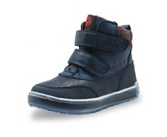 Qianliuk Kinder Motorrad Stiefeletten für Jungen Klettverschluss Warme, Bequeme Anti-Rutsch-Outdoor-Wanderschuhe