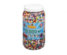 Hama 211-00 - Bügelperlen Dose mit ca. 13.000 Perlen, 10 Farben gemischt
