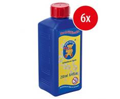 Pustefix Nachfüllflasche Mini I 6 x 250 ml Seifenblasenflüssigkeit I Bubbles Made in Germany I Seifenblasen für Hochzeit, Kindergeburtstag, Polterabend I Seifenblasen für Kinder & Erwachsene