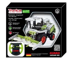 Tronico 09511 - Metallbaukasten Maishäcksler Claas Jaguar 980 mit Fernsteuerung, Maßstab 1:64, grün, 832 Teile