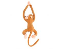 VOSAREA Plüschaffe Langer Arm Schwanz hängende AFFE Puppe Vorhang Dekoration Maskottchen Geschenk (Kaffee) 21 Zoll