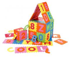 Knorrtoys 21004 - Puzzlematte 86-tlg. – Spielmatte Kinderspielteppich Spielteppich Schaumstoffmatte Matte bunt