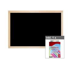 Bartl GmbH Kreidetafel Schultafel mittel ca. 60 x 40 cm inkl. 12er Set farbige Kreide, Maltafel Schiefertafel Schulkreide staubarm