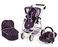 Bayer Chic 2000 637 71 Kombi-Puppenwagen Emotion 3-in-1 All In, Stars lila