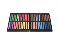 Professionelle Pastellkreiden Quadratische Pastellkreide Set Pasteo Artist Pastell-Set Box mit 12/24/36/48 Verschiedenen Farben(48St)