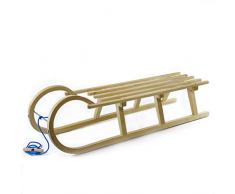 Holzfee Kinder-Hörnerschlitten 120 mit Leine Schlitten Hartholz mit Lattensitz