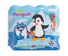 Zerodis Baby Bad Buch Kleinkind Eva Waschbar Baden Lernspielzeug Cartoon Pädagogische Entwicklung Werkzeug Intelligenz Puzzle Bad Spielset Dusche Geschenke für Jungen Mädchen(Penguin)