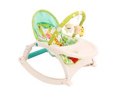 KANGJIABAOBAO Kinderschaukelstuhl Neugeborenen-Kleinkind-tragbare Wippe Multifunktions-Babyschaukelstuhl Geeignet für männliche und weibliche Babys Baby Bouncer-Stuhl und Rocker, (Farbe : Grün)