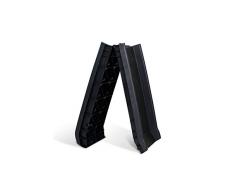 Dibea DR00890 Hunderampe klappbare Kunststoff Hundetreppe mit Anti-Rutsch-Belag, leichte Auto Kofferraum Rampe, schwarz