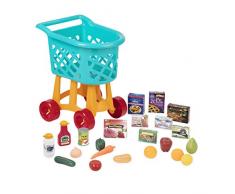 Battat BT2535C1Z Deluxe Einkaufswagen Spielzeug Set-mit Lebensmitteln-für Kinder ab 3 Jahren-23 Teile