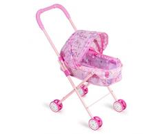 Diealles Shine Puppen Buggy, Puppenwagen ab 2 Jahren Puppenzubehör Zusammenklappbar, 54×48×25cm